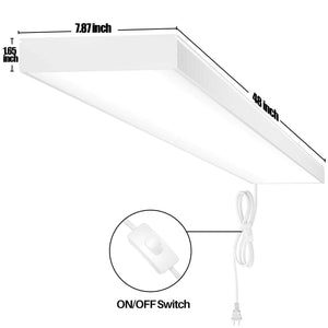 ANTLUX 4FT LED Office Ceiling Lights, 100W LED Flat Panel Light Fixture, 12000LM, 4000K, Commercial 4 Foot Shop Light for Gym Office, Suspended & Flush Mount, Fluorescent Light Replacement, 4 Pack