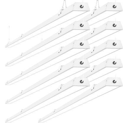 ANTLUX 8 FT LED Shop Lights, 100W [6-lamp T8 Fluorescent Equiv.] Compact 8 Foot Garage LED Shop Lights with 5ft Cord Switch, Plug in, 12000LM, 5000K, Surface/Suspended Mount, 8 Pack