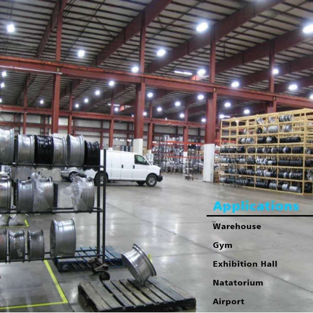 AntLux UFO LED High Bay Light, 200W (800W HID/HPS Replacement), 24000LM, 5000K, IP65 Waterproof, US Plug, LED Warehouse Lights, Industrial Workshop High Bay LED Lighting Fixtures
