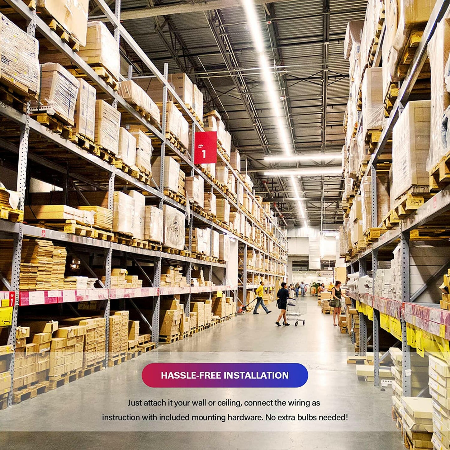 AntLux 8FT LED Shop Lights 110W LED Linear Strip Lights, 12000 Lumens, 5000K