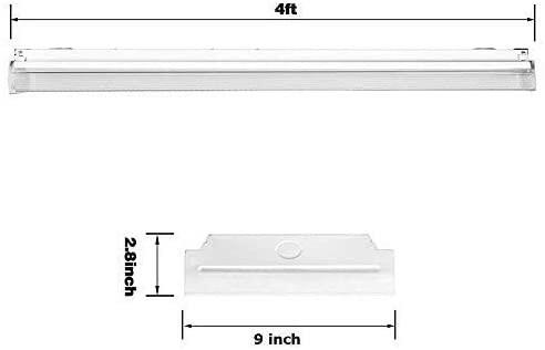 AntLux 60W LED Wraparound Office Light 4FT, 7200 Lumens, 4000K, 4 Foot Flush Mount LED Shop Lights, Wrap Around Ceiling Lighting Fixtures for Garage Workshop, Fluorescent Tube Replacement, 6 Pack