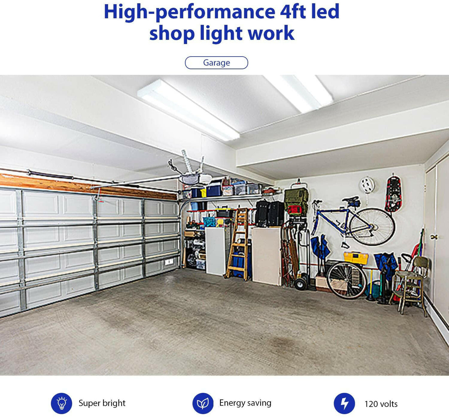 AntLux 4FT LED Wraparound Light Fixture 50W Ultra Slim Wrap Around Lights, 5500lm, 4000K, 4 Foot LED Shop Lights for Garage, Kitchen, Office, Gym, Surface or Suspended, Fluorescent Replacement, 2 Pack