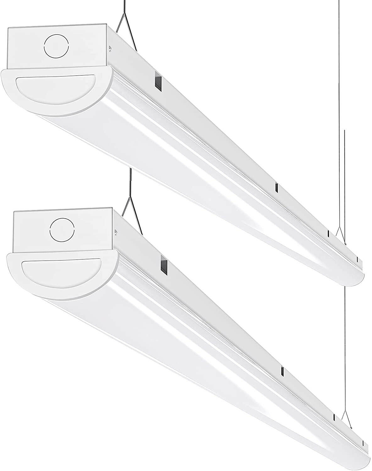 AntLux LED Shop Light 8FT 110W Linear Strip Lights Linkable, 12000 Lumens, 5000K, 8 Foot LED Garage Lights, Surface Mount and Hanging Ceiling Lighting Fixture, 2 Pack