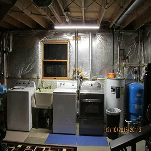 AntLux 4FT Linkable LED Utility Shop Light 40W 4800LM LED Garage Lights 4 Foot, Plug and Play, 5000K, No Spot Dot, No Glare, Fluorescent Light Replacement, Durable Fixtures with Pull Chain, 12 Pack