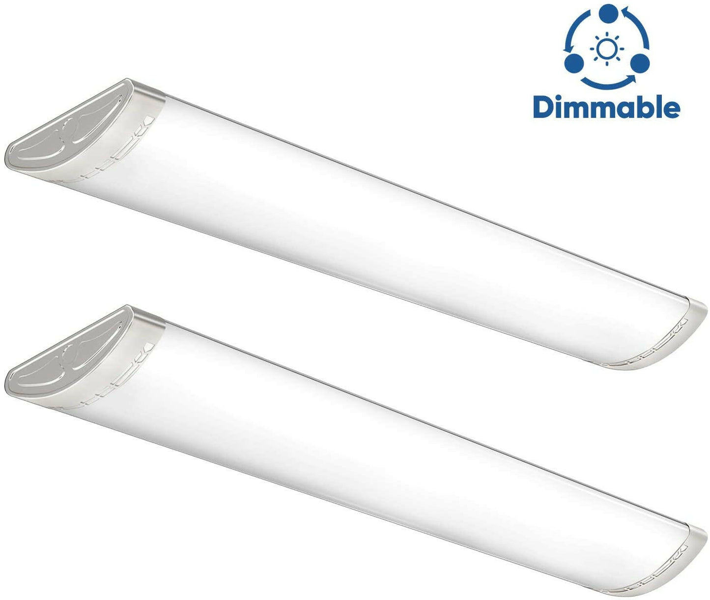 AntLux 4ft LED Kitchen Ceiling Light Fixture Dimmable (No Dimmers Required) 50W, 5500 Lumens, 4 Foot LED Flush Mount Linear Lights, 4000K Neutral White, 48 LED Ceiling Lighting Fixtures, 2 Pack