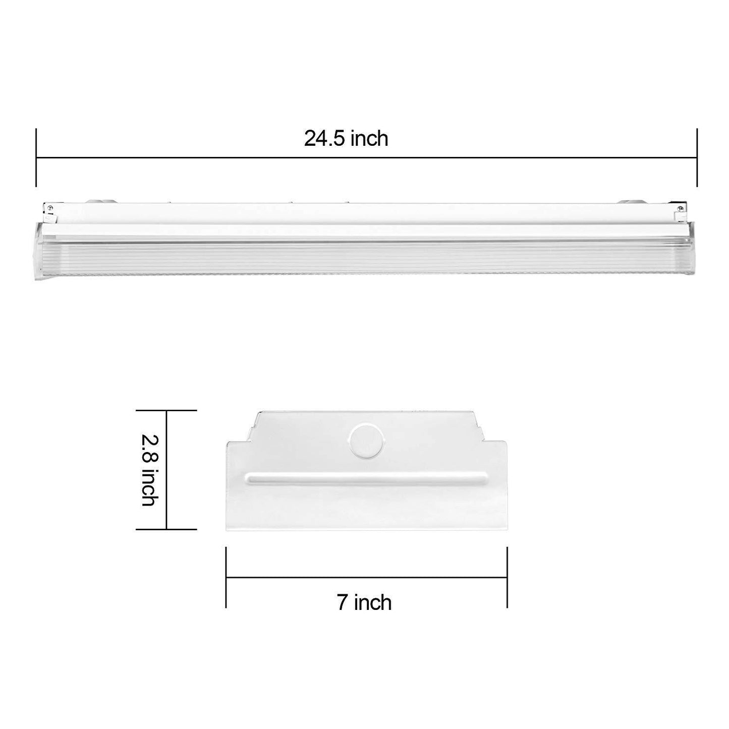 AntLux 2FT LED Wraparound Fixture Flush Mount LED Garage Lights, 20W 2400LM, 4000K Neutral White, 2 Foot LED Wrap Light, Integrated Linear Ceiling Lighting Fixture for Kitchen, Laundry, Workshop, Closet