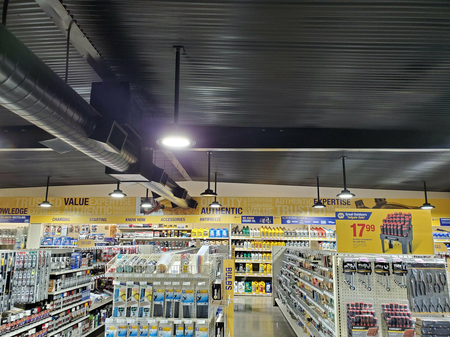 AntLux UFO LED High Bay Light 100W (400W HID/HPS Replacement), 12000 Lumens, Dimmable, US Plug, 5000K Daylight White, IP65 Waterproof Commercial Grade Area Warehouse Workshop Hanging Lighting Fixtures
