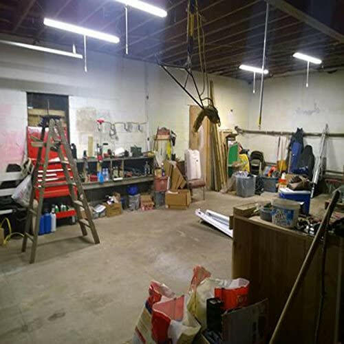 AntLux 4FT Linkable LED Utility Shop Light 40W 4800LM LED Garage Lights 4 Foot, Plug and Play, 5000K, No Spot Dot, No Glare, Fluorescent Light Replacement, Durable Fixtures with Pull Chain, 12 Pack