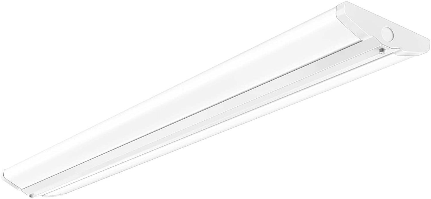 AntLux 4FT LED Wraparound Light Fixture 50W Ultra Slim LED Shop Lights for Garage, Eye Care, 5500 Lumens, 4000K Neutral White, 4 Foot Flush Mount Office Ceiling Wrap Light for Workshop Kitchen Laundry