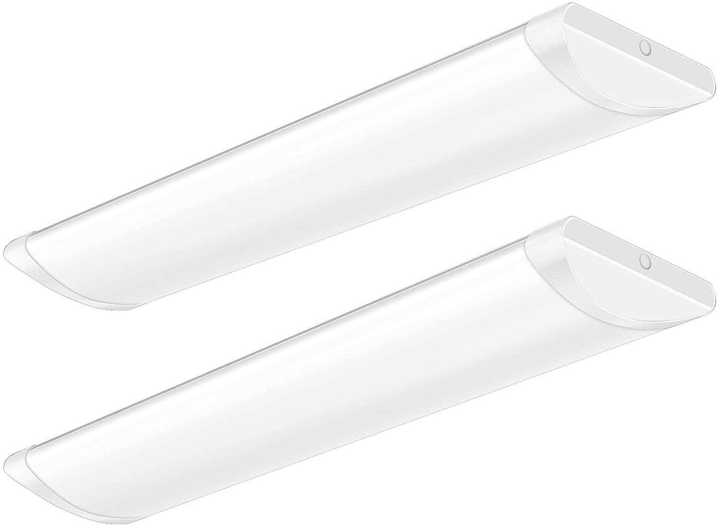 AntLux 4FT LED Wraparound Puff Lights, 50W/5500LM, 3 Color Temperature Dimmable LED Wrap Light, 4 Foot LED Flush Mount Ceiling Lights, 48 Inch LED Light Fixtures for Kitchen Laundry Office, 2 Pack