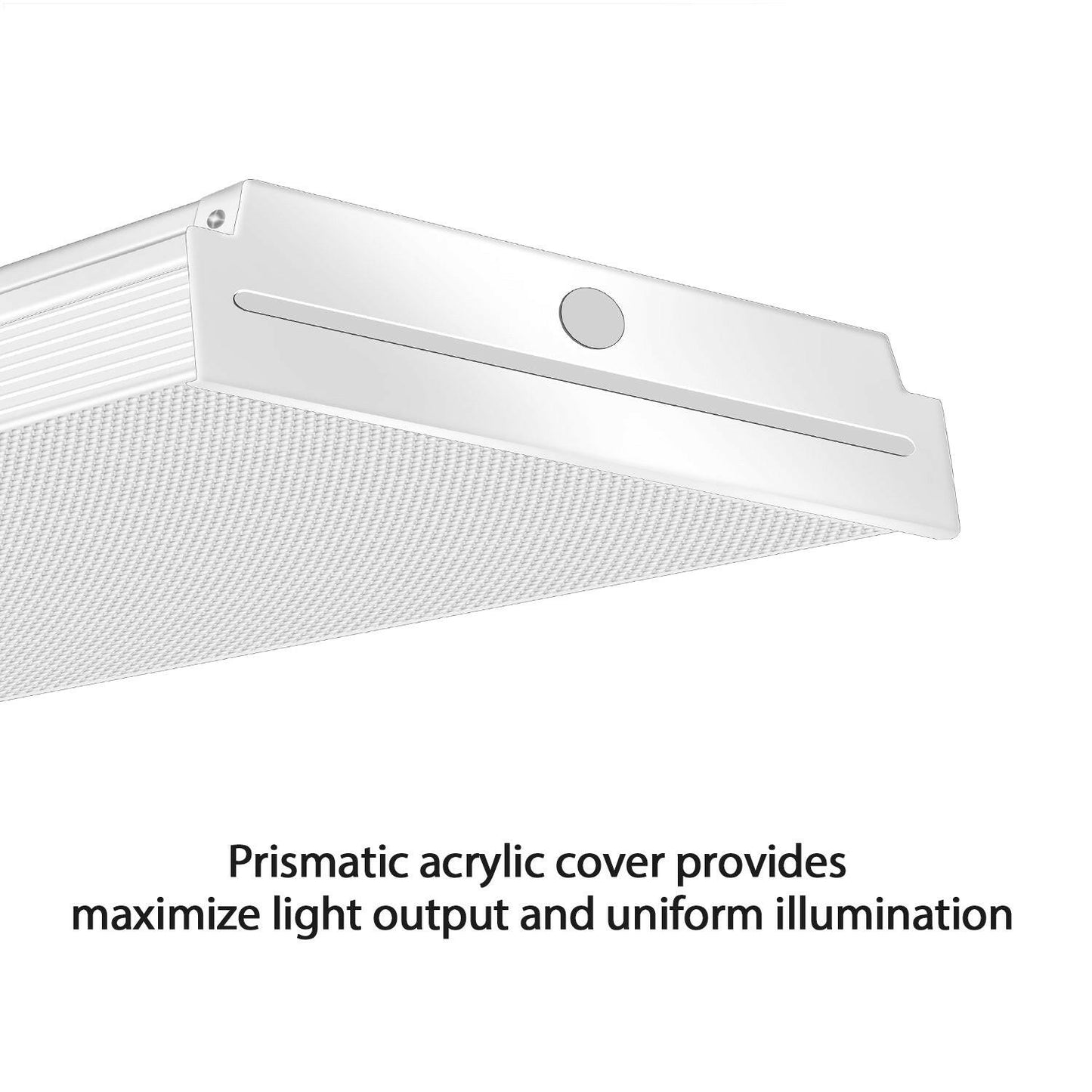 AntLux 4FT LED Office Lights, 1-10V 72W Dimmable LED Wraparound Light, 8600 Lumens, 4000K Neutral White, 4 Foot Flush Mount Wrap Garage Shop Light Fixtures Fluorescent Tube Replacement, 4 Pack