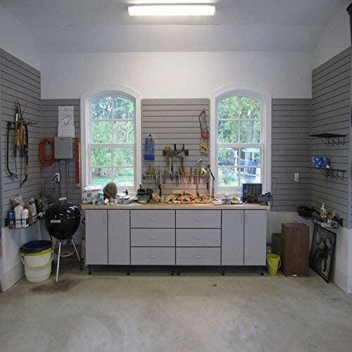 AntLux 4 Foot LED Garage Shop Lights 40W LED Wraparound Light Fixture, 40W 4400LM, 4000K Neutral White, 4ft Integrated Linear Strip Flush Mount Office Ceiling Lighting, 48 Inch LED Wrap Light, 6 Pack