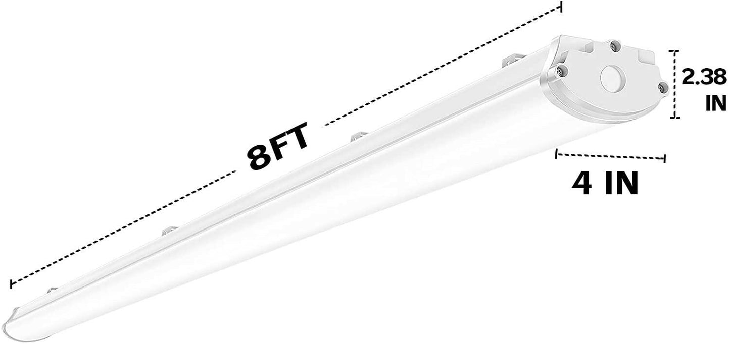 AntLux 8FT LED Vapor Tight Light, 100W 9000LM, 8 Foot LED Vapor Proof Light Fixture Outdoor Shop Lights, IP67 Waterproof Strip Lighting for Parking Garage Carport Car Wash, Freezer Light, Plug in