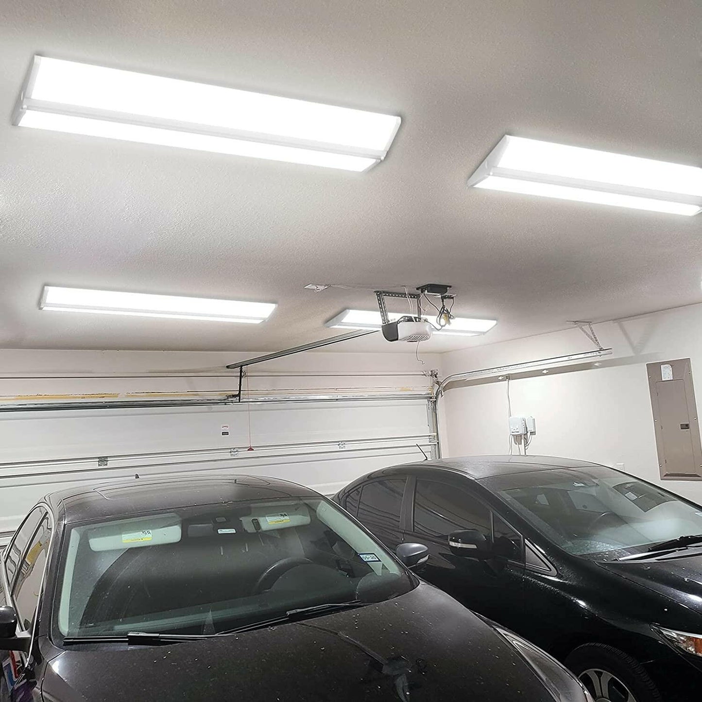 AntLux 4FT LED Wraparound Office Light 72W, Ultra Slim LED Garage Shop Lights Flush Mount, 8000 Lumens, 4000K, No Glare, 4 Foot Wrap Puff Ceiling Lighting Fixture, Fluorescent Tube Replacement, 4 Pack
