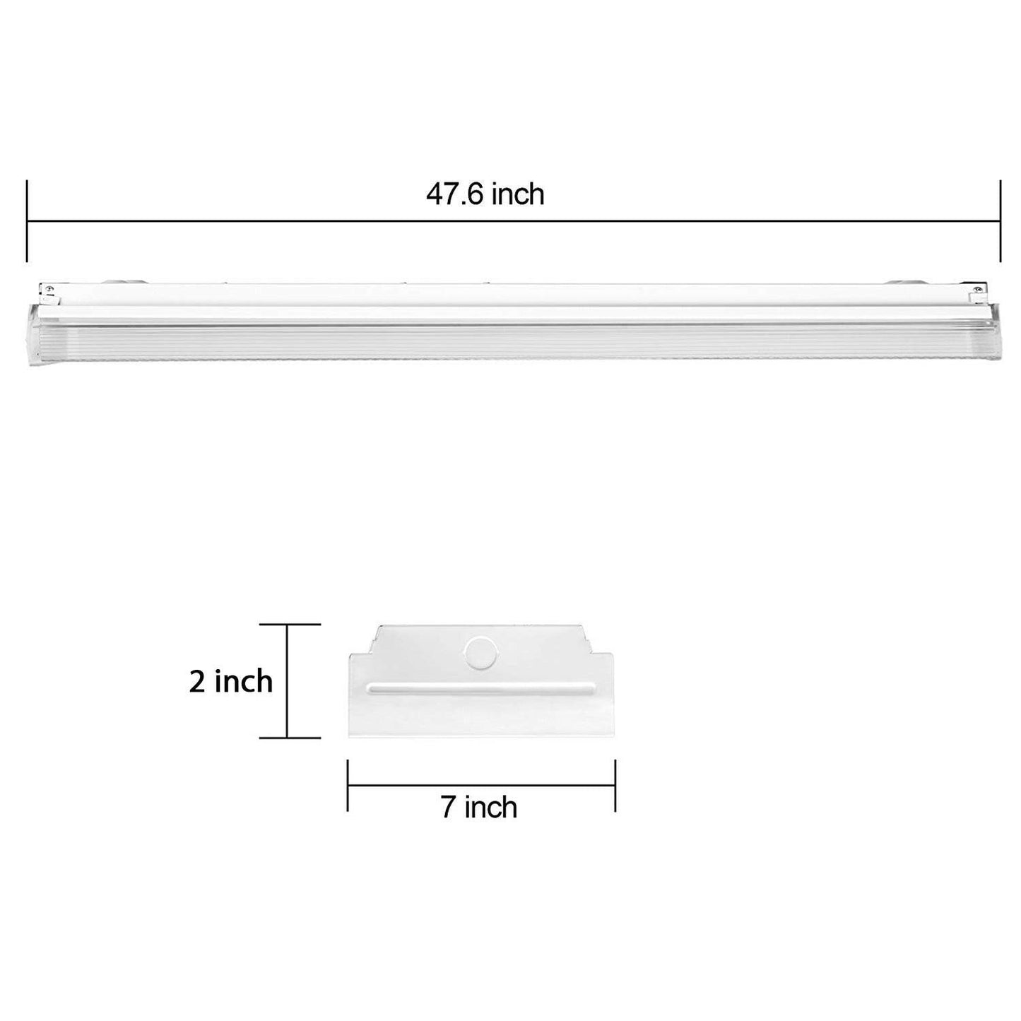AntLux 4ft LED Garage Shop Lights LED Wraparound Light Fixture, 50W 5500LM, 4000K Neutral White, Integrated Low Profile Linear Flush Mount Ceiling Lighting, 128W Fluorescent Tube Replacement, 8 Pack