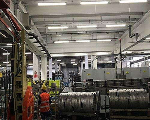 AntLux 8FT LED Shop Light for Garage, 72W 8000LM, 5000K, 8 Foot Ceiling Light Fixtures, Plug in, Fluorescent Tube Replacement for Workshop Warehouse Basement, Hanging Lighting with on/Off Pull Chain