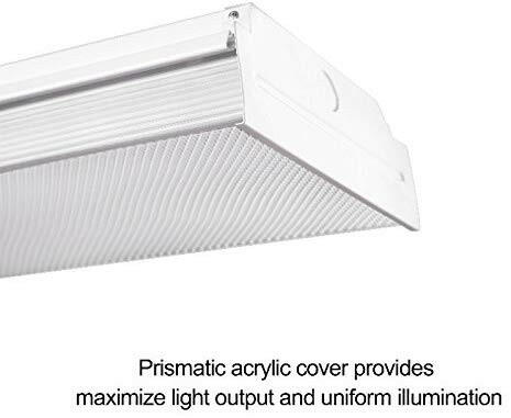 AntLux 2FT LED Shop Light, 20W Flush Mount LED Garage Lights, 2400LM, 4000K Neutral White, 2 Foot Commercial Linear Ceiling Lighting Fixture for Kitchen, Laundry, Workshop, Closet, 4 Pack