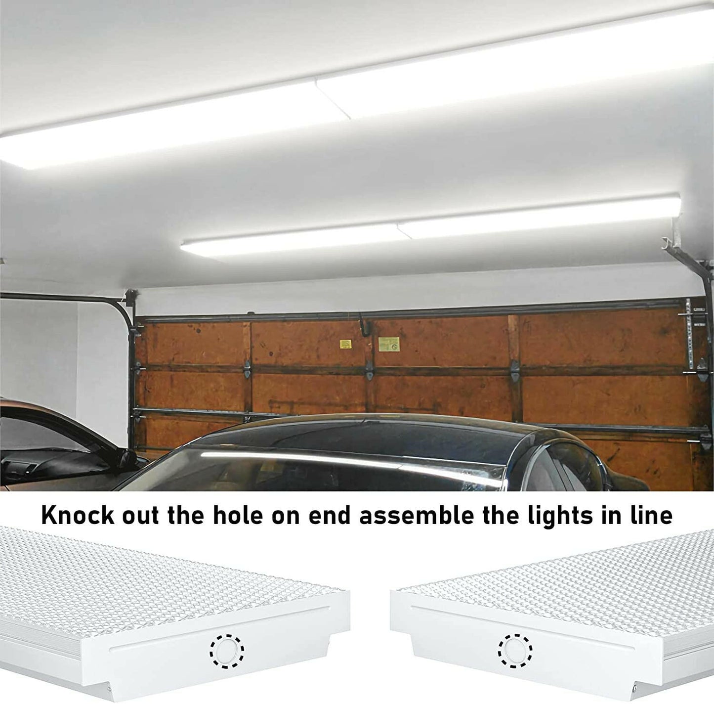 AntLux LED Wraparound Light 4FT LED Office Ceiling Lights 72W, 8600 Lumens, 4000K Neutral White, 4 Foot Flush Mount Wrap Lighting Fixture for Garage Workshop, Fluorescent Light Replacement, 2 Pack