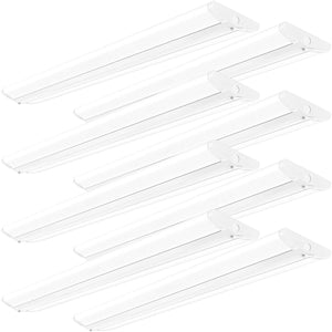 AntLux 4FT LED Wraparound Light Fixture, Ultra Slim, 50W 5500 Lumens 4000K, No Glare, Linkable, 8 Pack