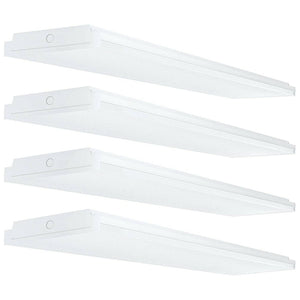 AntLux LED Office Lights, 4ft, 72W 8600 Lumens 4000K/5000K, Linkable, Flush Mount, 4 Pack