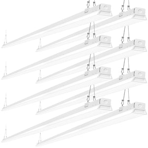 ANTLUX 8FT Suspended Linear LED Light Fixture, 110W LED Strip Light, 12200 LM, 5000K, 8 Foot Suspended Linear LED Lighting for Garage Warehouse Workshop, Fluorescent Tube Replacement, 8 Pack
