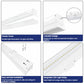 AntLux 8FT Linear LED Light Fixture, 110W 12200 Lumens 5000K, 120° Beam Angle, Linkable, Suspended/Recessed Mounted
