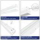 AntLux 8FT Linear LED Light Fixture, 110W 12200 Lumens 5000K, 120° Beam Angle, Linkable, Suspended/Recessed Mounted, 6 Pack