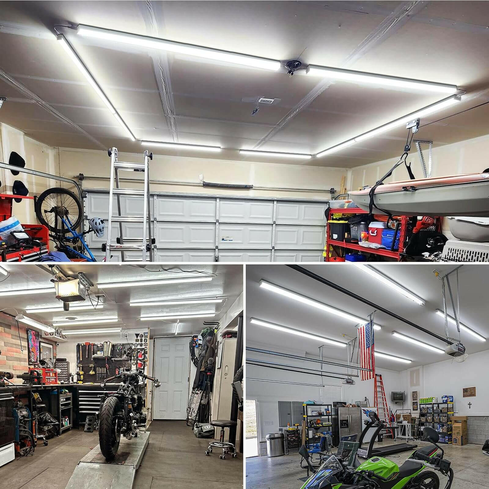 Linkable LED Shop Lights, 4FT, ON/Off Switch, 8500LMs, 5000K - AntLux