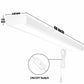 AntLux 4FT LED Office Ceiling Lights, Commercial LED Wraparound Shop Lights, 50W, 6000Lumens, 4000K, US Plug with ON/Off Switch, 4 Pack