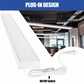 AntLux 4FT LED Office Ceiling Lights, Commercial LED Wraparound Shop Lights, 50W, 6000Lumens, 4000K, US Plug with ON/Off Switch, 4 Pack