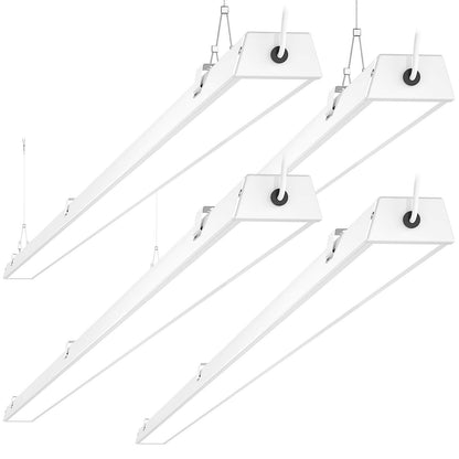 ANTLUX 8 FT LED Shop Lights, 100W [6-lamp T8 Fluorescent Equiv.] Compact 8 Foot Garage LED Shop Lights with 5ft Cord Switch, Plug in, 12000LM, 5000K, Surface/Suspended Mount
