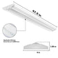 AntLux 4FT LED Wraparound Light Fixture, Ultra Slim, 4'' Width, 50W 5500 Lumens 4000K, No Glare, Linkable