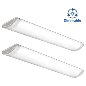 AntLux 4FT Dimmable LED Ceiling Light Fixtures(No Dimmers Required), 50W, 5500 Lumens, 4000K Neutral White, Dimmable