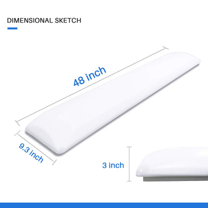 AntLux 4FT LED Flush Mount Puff Lights 60W, 6600 Lumens, 4000K Neutral White, 48 Inch Integrated Low Profile Flushmount Linear LED Cloud Ceiling Light Fixture for Kitchen, Laundry, ETL Certified