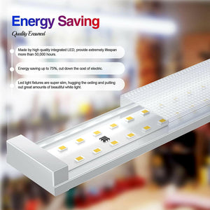 AntLux 4FT LED Shop Lights for Garage, 4 Foot LED Wraparound, 40W, 4400LM, 4000K Neutral White, 48 Inch Crystal LED Wrap Ceiling Lighting Fixtures, Hanging or Surface Mount, Plug and Play, 12 Pack