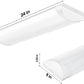 AntLux 2FT Flush Mounted LED Lights, 20W/2400LM, 4000K Neutral White, 2 Foot Kitchen LED Ceiling Lighting Fixtures, 24 Inch Low-Profile Wraparound Puff Lights for Laundry Closet Garage, 2 Pack