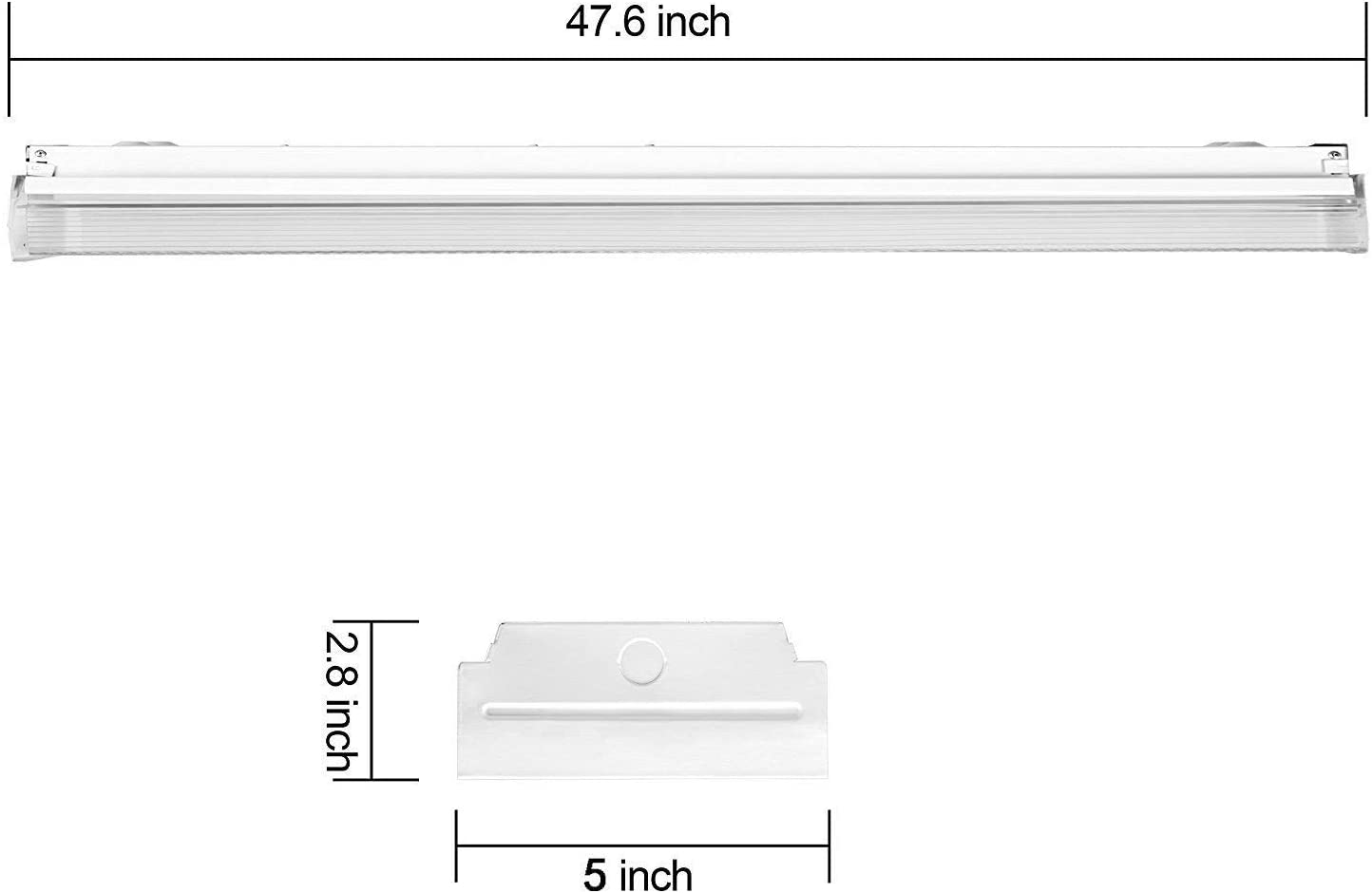 AntLux 4FT LED Wraparound, LED Garage Lights 4 Foot, 4400lm, 4000K Neutral White, Low Profile Linear Flush Mount office Ceiling Shop LED Wrap Light, 128W Fluorescent Light Fixture Replacement, 12 Pack