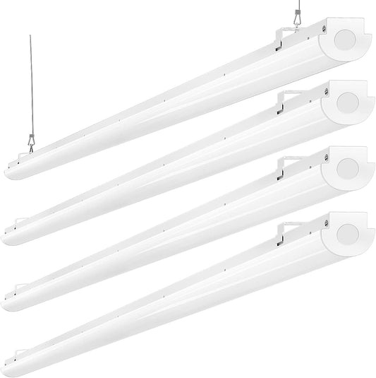 AntLux 8FT LED Shop Light, 110W LED Strip Light [6-lamp F32T8 Fluorescent Equiv.], Compact Commercial 8 Foot Ceiling Light Fixture for Warehouse, 12000LM, 5000K, Energy Saving up to 4000W / 5Y, 4 Pack