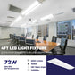 AntLux 4FT LED Wraparound Office Light 72W, Ultra Slim LED Garage Shop Lights Flush Mount, 8000 Lumens, 4000K, No Glare, 4 Foot Wrap Puff Ceiling Lighting Fixture, Fluorescent Tube Replacement, 4 Pack