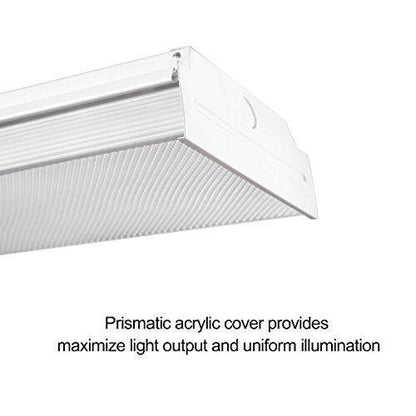 AntLux 2FT LED Wraparound Fixture Flush Mount LED Garage Lights, 20W 2400LM, 4000K Neutral White, 2 Foot LED Wrap Light, Integrated Linear Ceiling Lighting Fixture for Kitchen, Laundry, Workshop, Closet