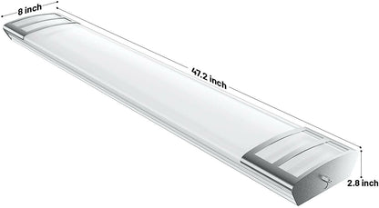 AntLux 4ft LED Light Fixture 50W 5600lm LED Linear Flush Mount Light, 4000K, 4 Foot LED Kitchen Ceiling Light Fixtures for Living Room, Laundry, Replace for Fluorescent Version 4 Pack