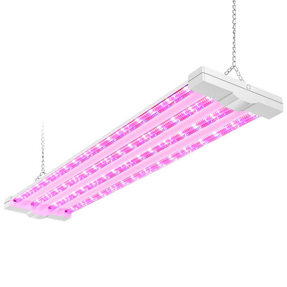 AntLux 4ft LED Grow Light 80W (600W Equivalent) Full Spectrum Integrated Growing Lamp Fixture for Greenhouse Hydroponic Indoor Plant Seedling Veg and Flower, Plug in with on/Off Switch
