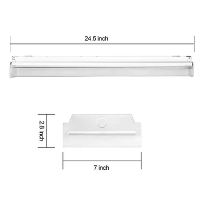 AntLux 2FT LED Wraparound Fixture Flush Mount LED Garage Lights, 20W 2400LM, 4000K Neutral White, 2 Foot LED Wrap Light, Integrated Linear Ceiling Lighting Fixture for Kitchen, Laundry, Workshop, Closet