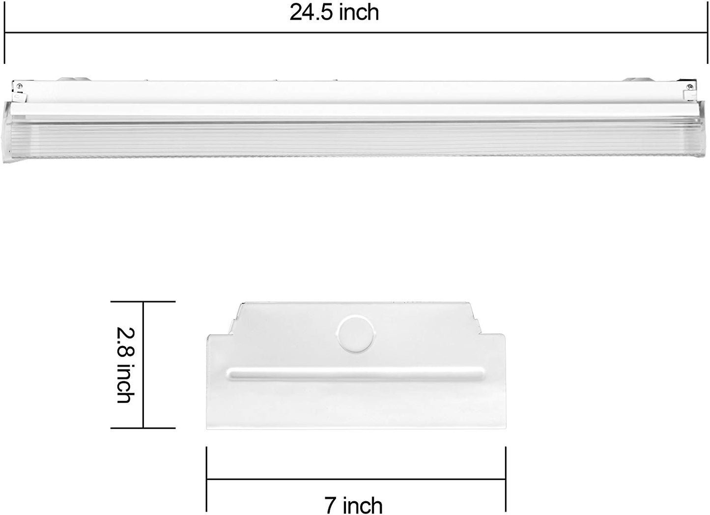 AntLux 2FT LED Shop Light, 20W Flush Mount LED Garage Lights, 2400LM, 4000K Neutral White, 2 Foot Commercial Linear Ceiling Lighting Fixture for Kitchen, Laundry, Workshop, Closet, 4 Pack