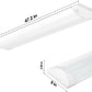 AntLux 4FT LED Wraparound Puff Lights, 50W/5500LM, 3 Color Temperature Dimmable, 4 Foot LED Flush Mount Ceiling Lights, 4 FT Fluorescent Light LED Replacement, 48 Inch LED Light Fixtures for Kitchen Laundry Office, White