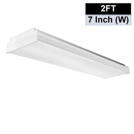 AntLux 2FT LED Wraparound Fixture Flush Mount LED Garage Lights, 20W 2400LM, 4000K Neutral White, 2 Foot LED Wrap Light, Integrated Linear Ceiling Lighting Fixture for Kitchen, Laundry, Workshop, Closet