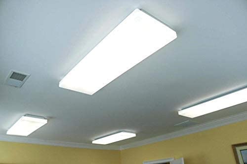 AntLux 60W LED Office Lights Ceiling 4FT LED Wraparound Light,7200 Lumens, 4000K Neutral White, 4 Foot LED Light Fixture Flush Mount Wrap Shop Light for Garage Workshop, Fluorescent Light Replacement