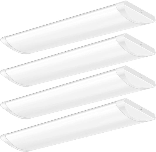 AntLux 4FT LED Wraparound Puff Lights, 50W/5500LM, 3 Color Temperature Dimmable LED Wrap Light, 4 Foot LED Flush Mount Ceiling Lights, 48 Inch LED Light Fixtures for Kitchen Laundry Office, 4 Pack